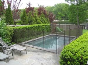 pool fence in brown color