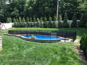 105ft black pool fencing Bedford Hills, NY