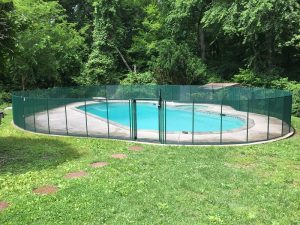 80ft hunter green pool fence Old Greenwich, CT