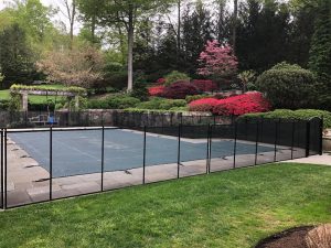 black Life Saver pool fence installed in Greenwich, CT