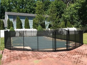 95ft black swimming pool fence Rye, NY